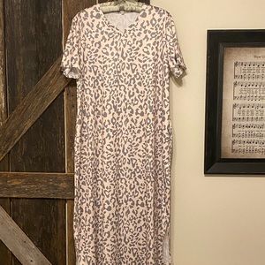 Casual Loose Short Sleeve Maxi Dress
